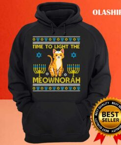 Official Light The Meownorah Jewish Cat Menorah Lover Ugly Chanukah T-shirt 2 Official Light The Meownorah Jewish Cat Menorah Lover Ugly Chanukah T shirt 3