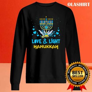 Official Love And Light Menorah Funny Family Jewish Hanukkah Pijamas T-shirt