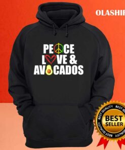 Peace Love And Avocados Funny Avocado T shirt 3