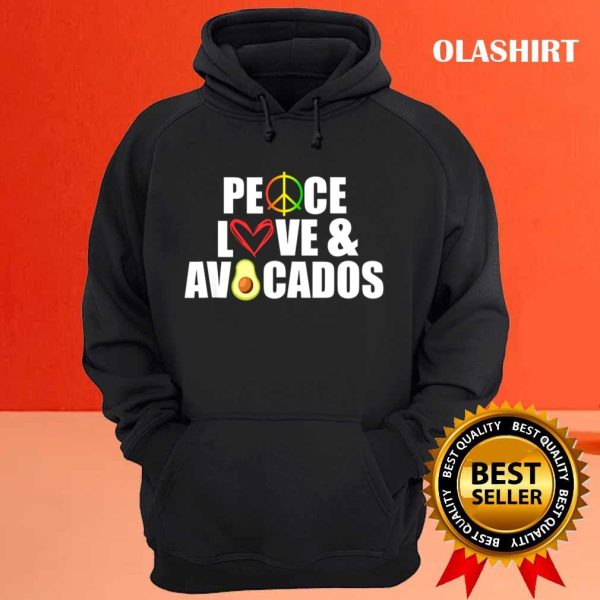 Peace Love And Avocados Funny Avocado T-shirt