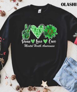 Peace Love Hope Sunflower Mental Health Awareness T shirt 1