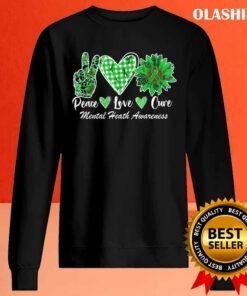 Peace Love Hope Sunflower Mental Health Awareness T shirt 2