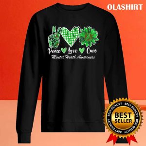 Peace Love Hope Sunflower Mental Health Awareness T-shirt