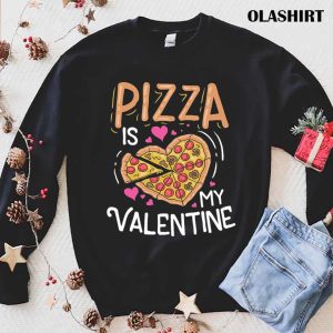 Pizza Is My Valentine Funny Valentines Day Boys Kids T-shirt