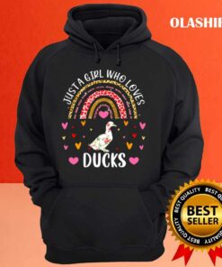 Rainbow Just A Girl Who Loves Duck Leopard Ducks Baseball Shirt 3