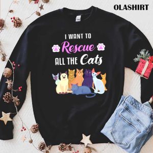 Rescue Cat Lover Gift Shirt, Trending Shirt