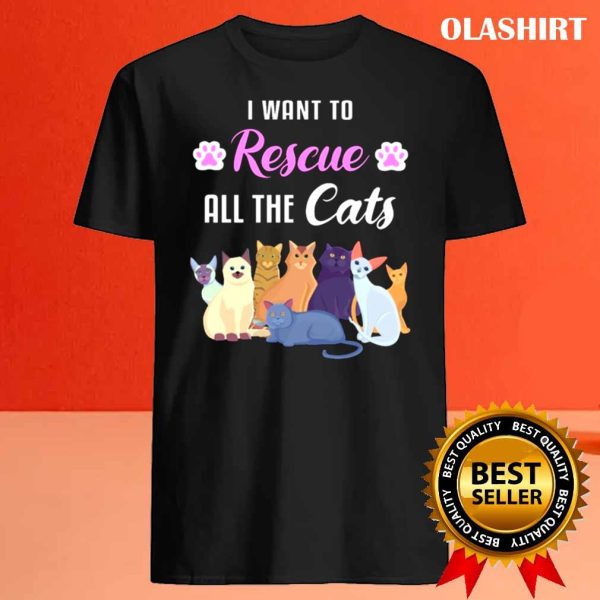 Rescue Cat Lover Gift Shirt, Trending Shirt