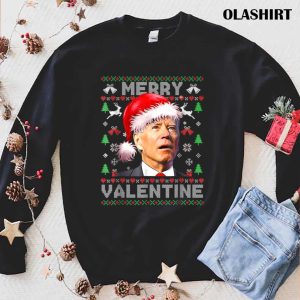 Santa Joe Biden Merry Valentine Day Ugly Christmas T-shirt