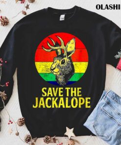 Save The Jackalope Vintage Retro Camping Lover Jackalope Vintage T shirt 1