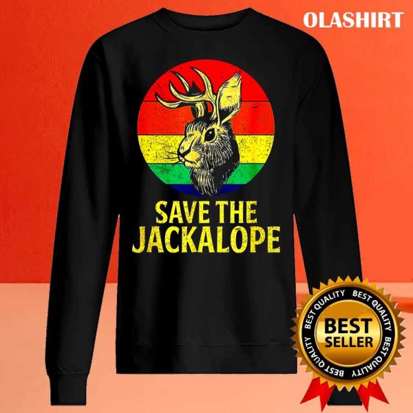 Save The Jackalope, Vintage Retro Camping Lover Jackalope Vintage T-shirt