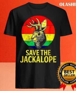 Save The Jackalope Vintage Retro Camping Lover Jackalope Vintage T shirt 4