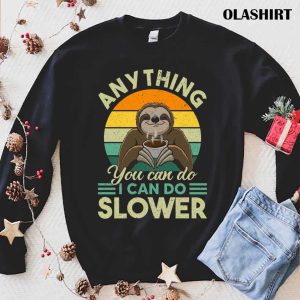 Sloth Coffee Lazy Slow Not Fast Love Relaxing Hanging Vintage Shirt