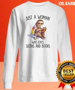 Sloth Just A Woman Who Love Sloths And Book Shirt 2