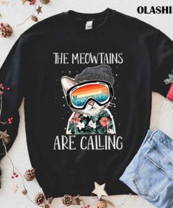 Snowboard Retro Goggles Ski Cat Lover T shirt 1
