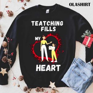 Valentines Day For Teatchers Black T-shirt