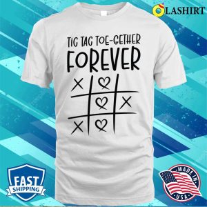 Valentines Kids Family Tic Tac Toe Game T-shirt