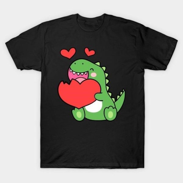 Baby T-Rex with heart Valentine’s Day T-Shirt