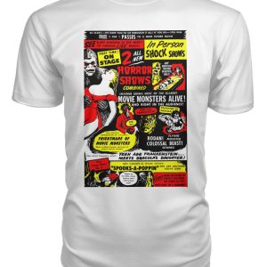 Blood of Dracula and I Was a Teenage Frankenstein spook show t-shirt