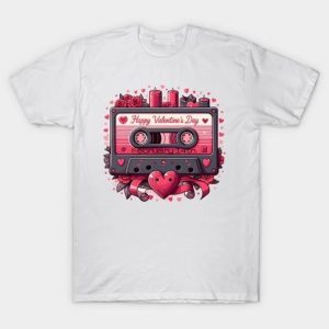 Cassette Happy Valentine’s Day February 14th 2024 T-Shirt