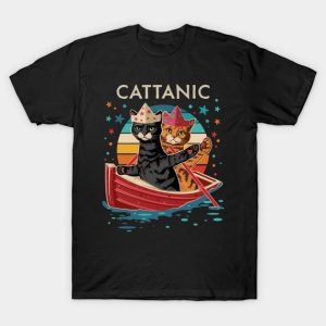 Cats Titanic Cattanic Valentine’s Day T-Shirt