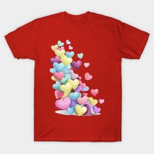 Colorful pastel hearts Valentine 2024 T-Shirt