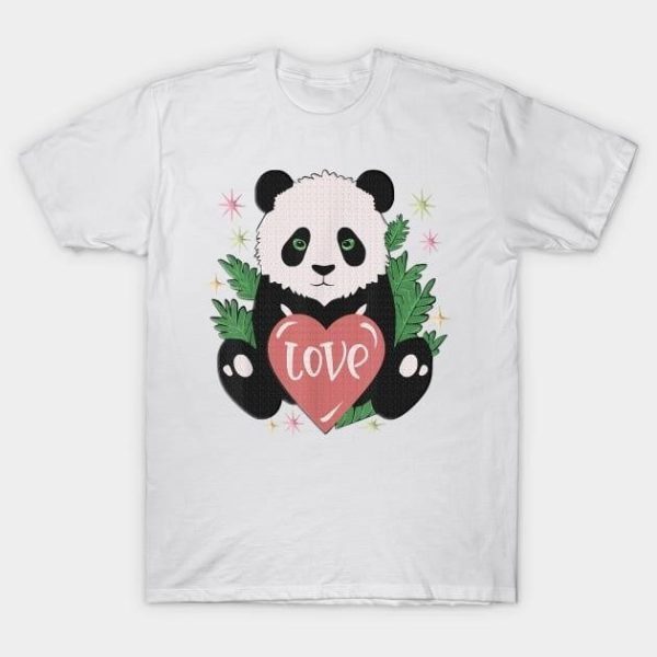 Cute Panda love Valentine’s Day T-Shirt