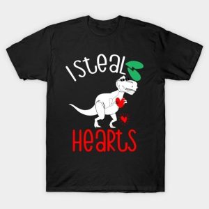 Dinosaur I steal hearts Valentine’s Day T-Shirt