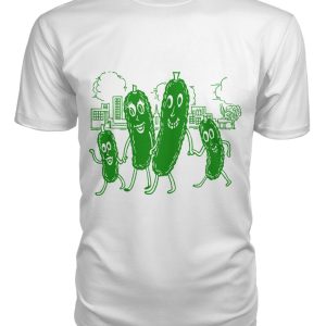 Funny vintage art pickle family t-shirt