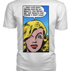 Funny vintage comic pop art design t-shirt driven mad by my beauty