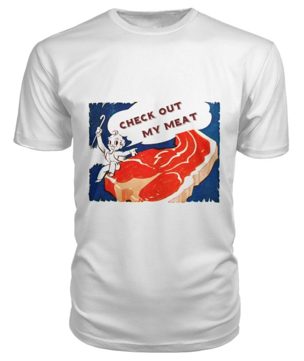 Funny vintage illustration Check out my meat t-shirt