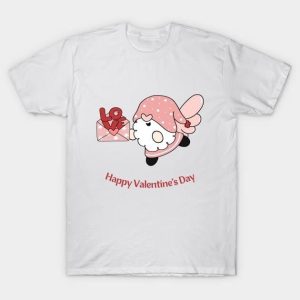 Gnome Mail Happy Valentine’s Day T-Shirt