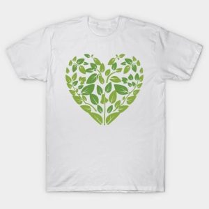 Heart leaf nature’s embrace Valentine’s Day T-Shirt