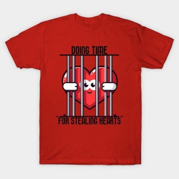 Jailed Heart doing time for stealing hearts Valentine’s Day T-Shirt