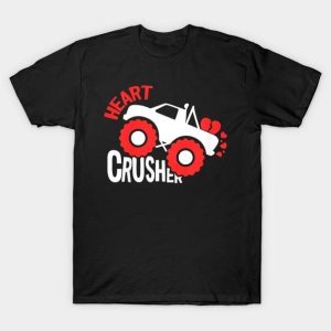 Monster Truck heart crusher Valentine’s Day T-Shirt