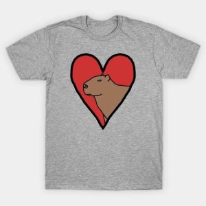 My Valentines Day Capybara heart t-shirt