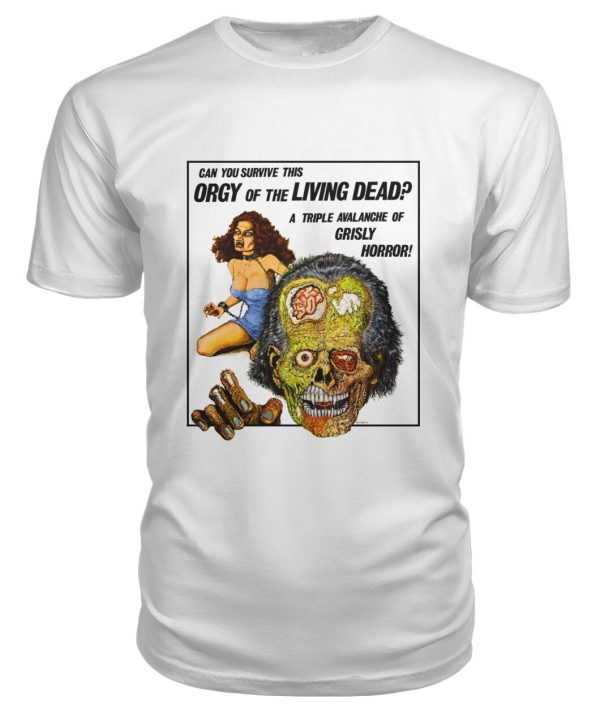 Orgy of the Living Dead (1973) triple feature poster t-shirt