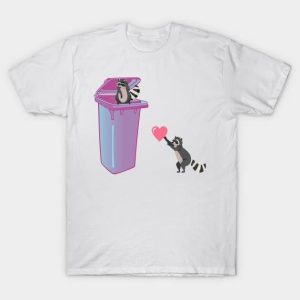 Raccoon love trash Valentine 2024 T-Shirt