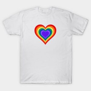 Rainbow heart Valentine’s Day T-Shirt