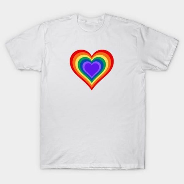 Rainbow heart Valentine’s Day T-Shirt