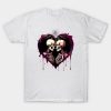 Skeleton couple love lightning Valentine 2024 T-Shirt