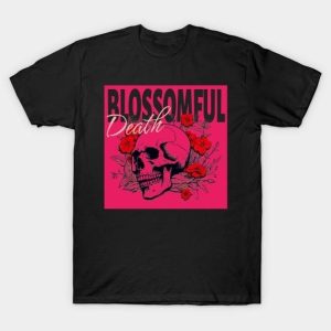 Skull blossomful death Valentine’s Day T-Shirt