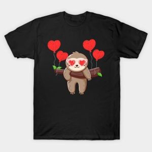 Sloth fall in love Valentine’s Day 2024 T-Shirt