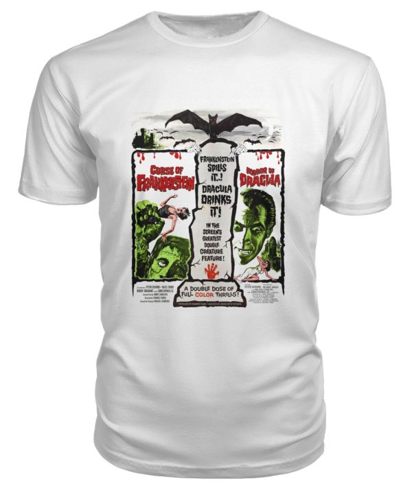 The Curse of FrankensteinHorror of Dracula double feature t-shirt