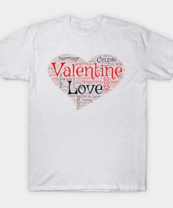 Valentine Love Marriage couple heart T shirt 1