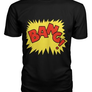 Vintage comic book pop art sound effect “BANG!!” shirt