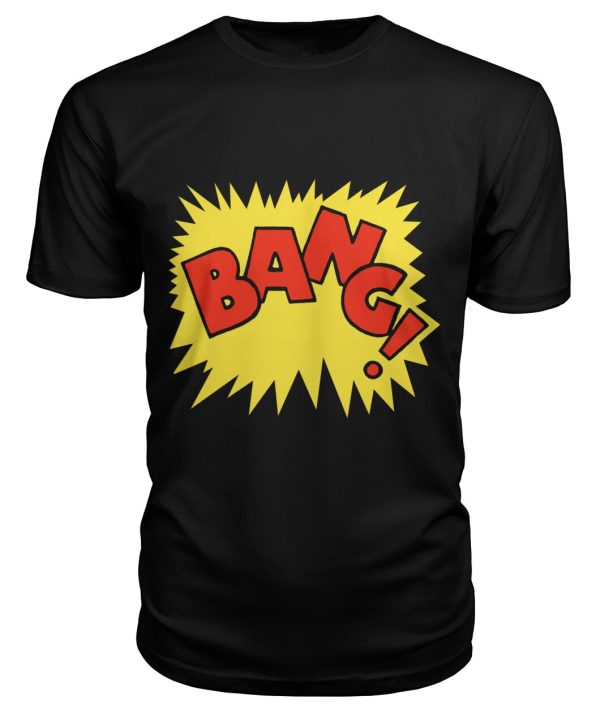 Vintage comic book pop art sound effect “BANG!!” shirt