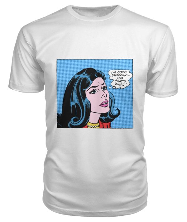 Vintage comic pop art going shopping shirt