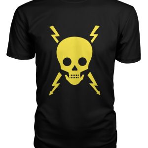 Vintage electrical danger skull shirt