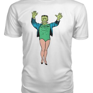 Vintage horror comic Frankenstein’s monster with sexy legs t-shirt