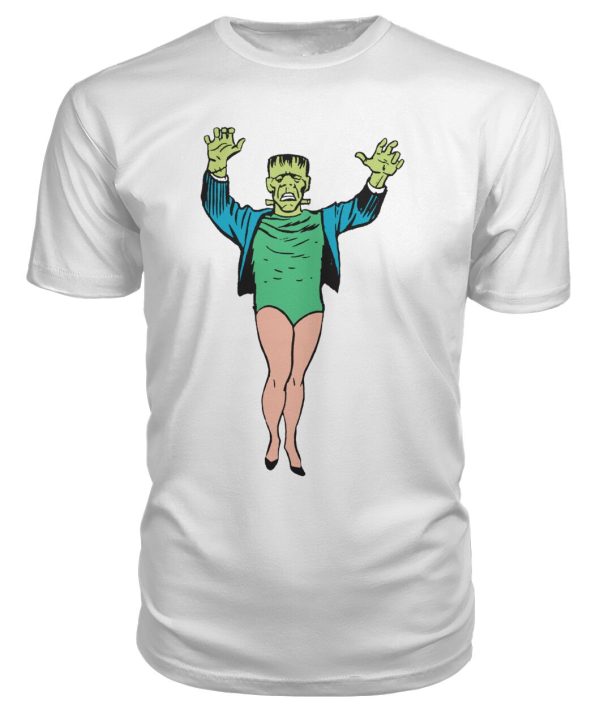 Vintage horror comic Frankenstein’s monster with sexy legs t-shirt